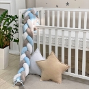 Protectie laterala patut bebe albastru-grafit (6)